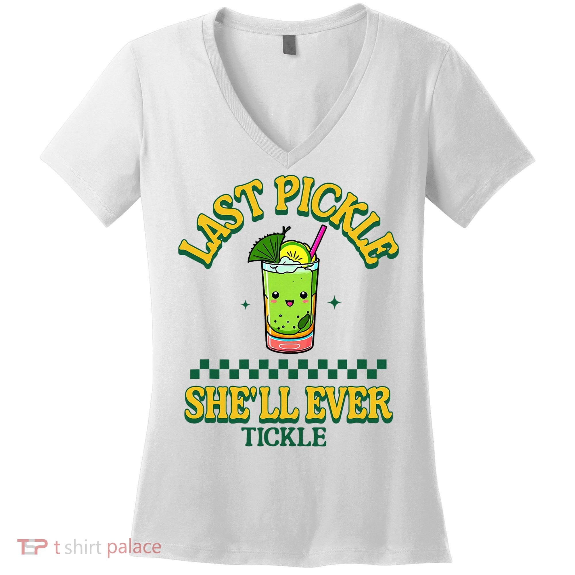 Last Pickle SheLl Ever Tickle Bachelorette Party Women's V-Neck T-Shirt