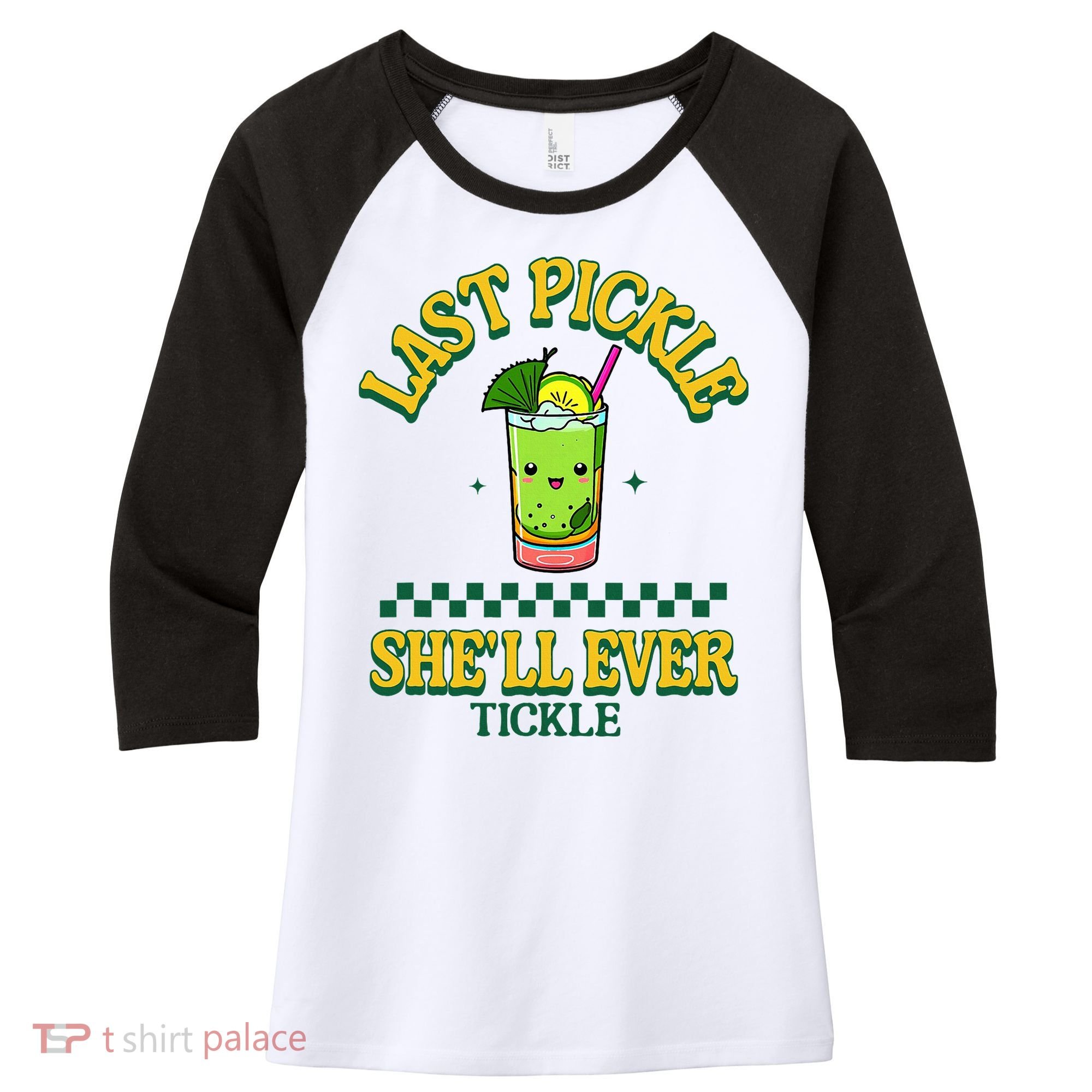 Last Pickle SheLl Ever Tickle Bachelorette Party Women's Tri-Blend 3/4-Sleeve Raglan Shirt