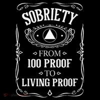 Living Proof Sobriety Anniversary Sober AA NA Recovery Hoodie thumb 7