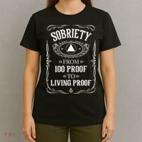 Living Proof Sobriety Anniversary Sober AA NA Recovery T-Shirt thumb 4