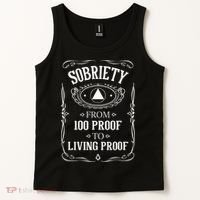 Living Proof Sobriety Anniversary Sober AA NA Recovery Tank Top thumb 2