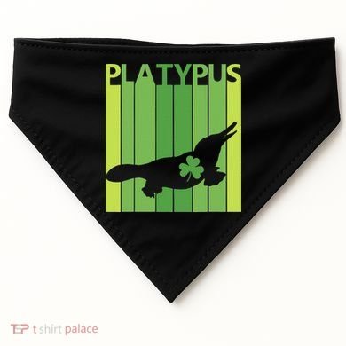 Lucky Platypus St Patrick's Day Irish Gift USA-Made Doggie Bandana