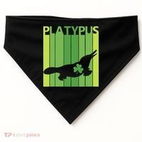 Lucky Platypus St Patrick's Day Irish Gift USA-Made Doggie Bandana thumb 0