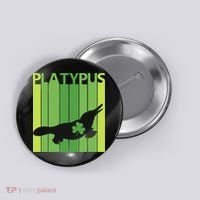 Lucky Platypus St Patrick's Day Irish Gift Button thumb 0
