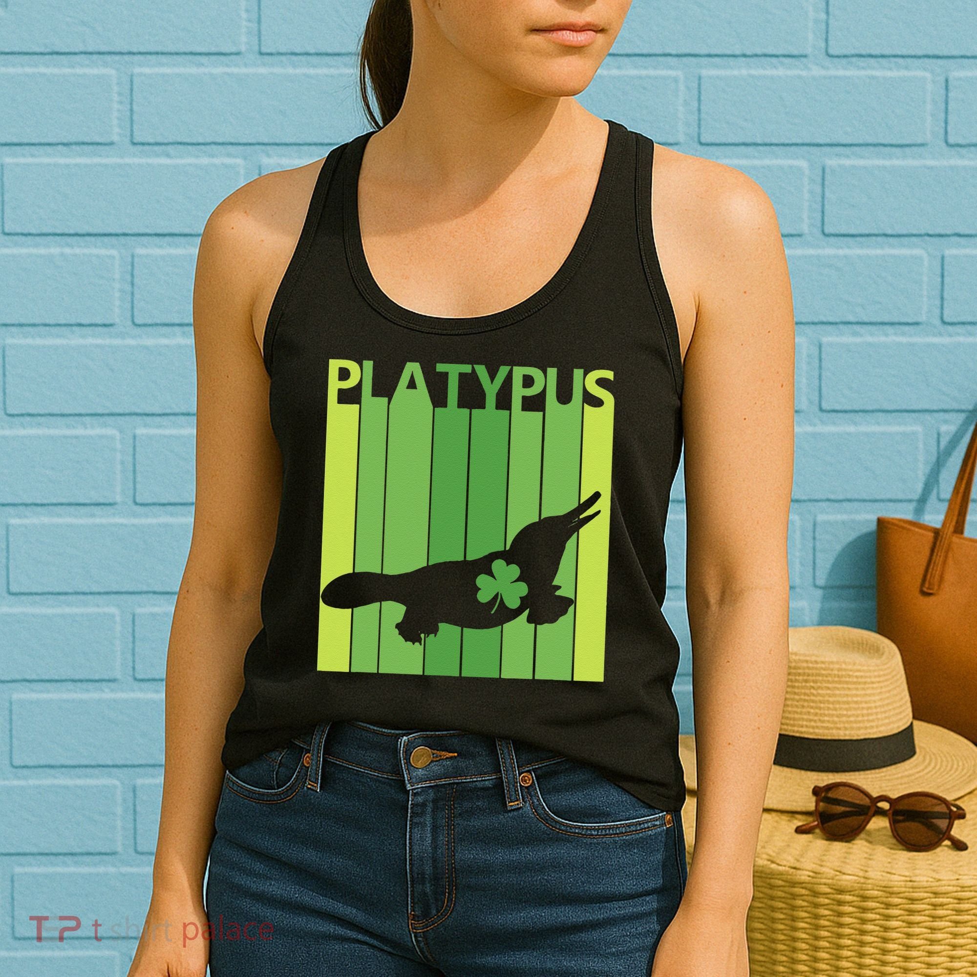Lucky Platypus St Patrick's Day Irish Gift Women's Tank Top
