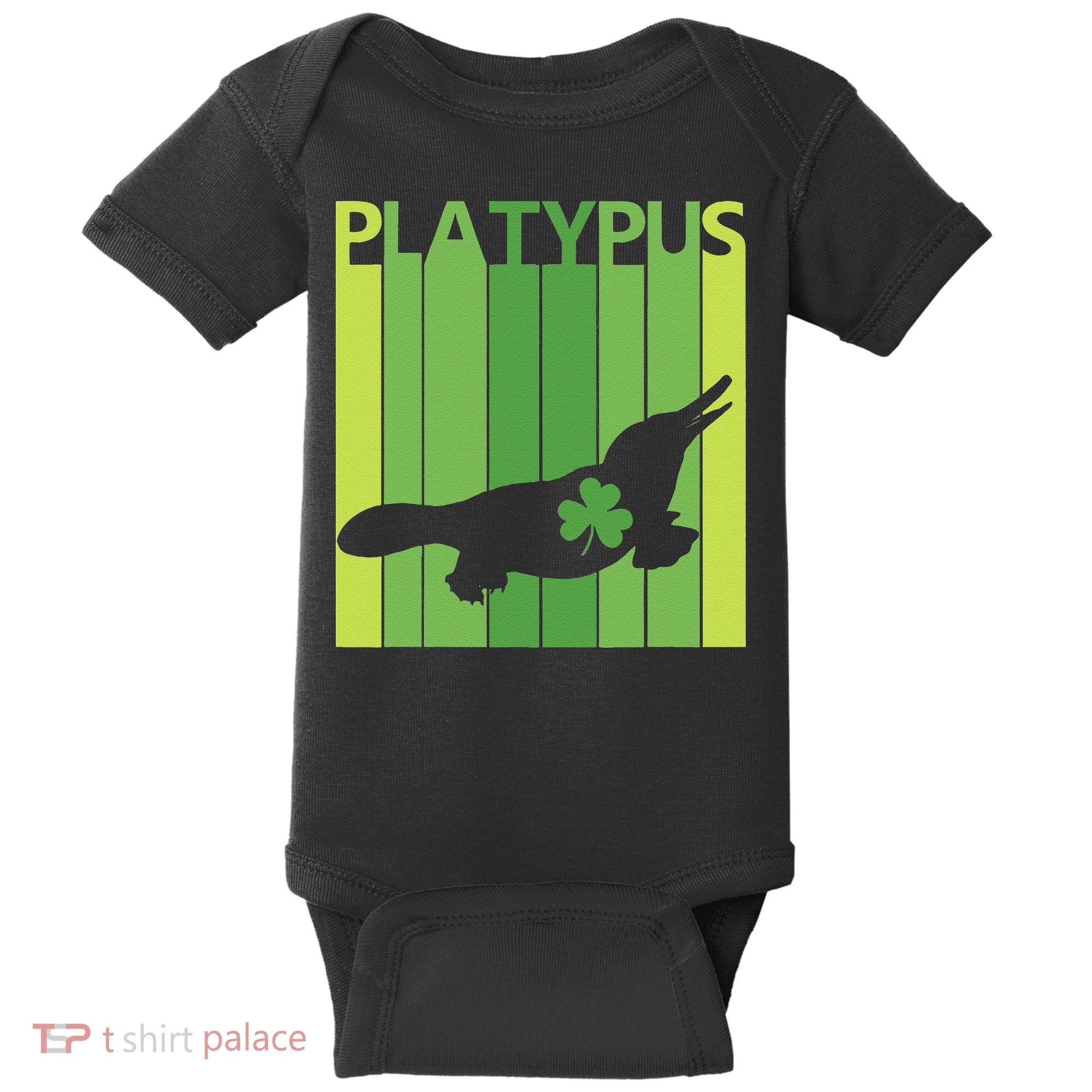 Lucky Platypus St Patrick's Day Irish Gift Baby Bodysuit