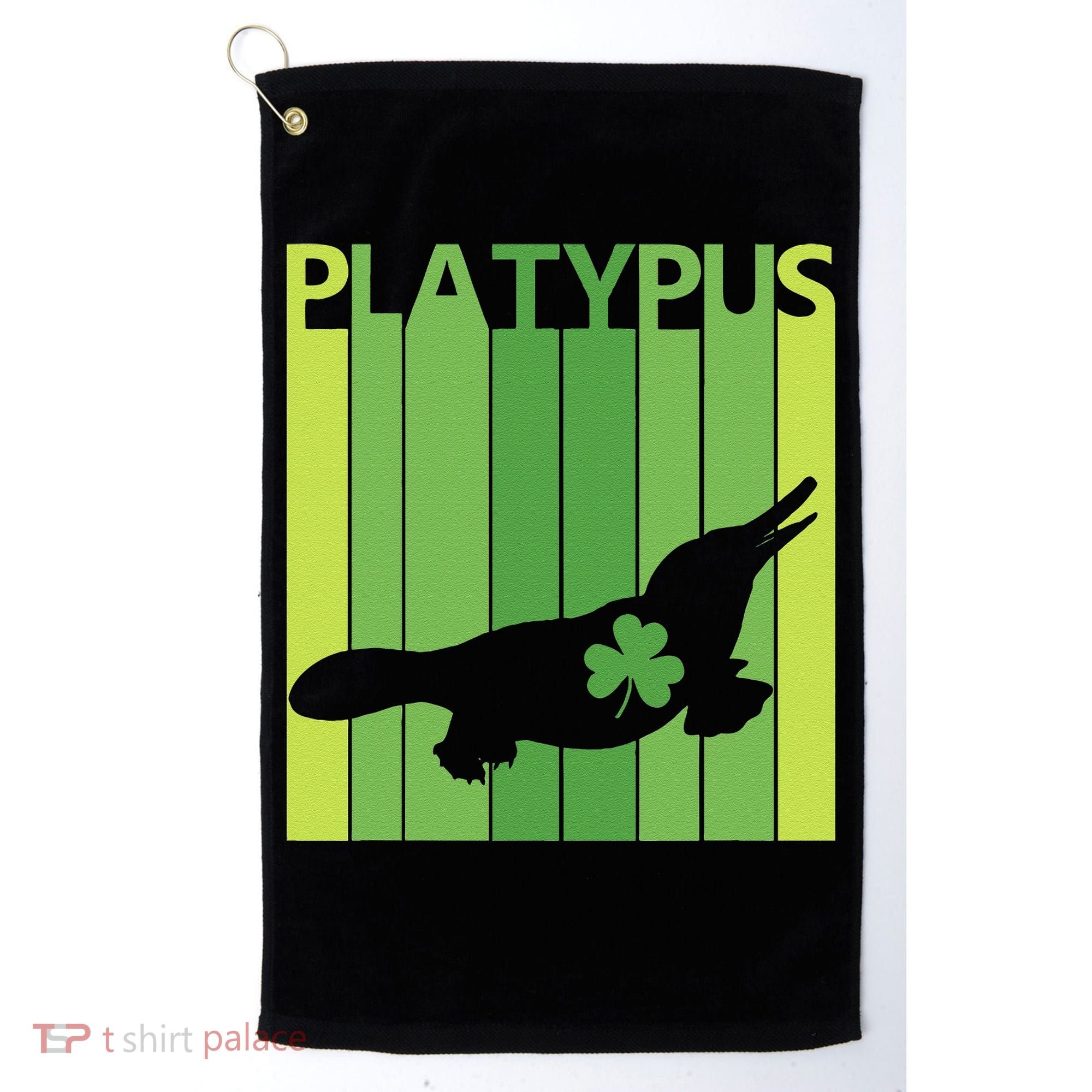 Lucky Platypus St Patrick's Day Irish Gift Golf Towel