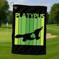 Lucky Platypus St Patrick's Day Irish Gift Golf Towel thumb 1