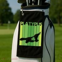 Lucky Platypus St Patrick's Day Irish Gift Golf Towel thumb 2