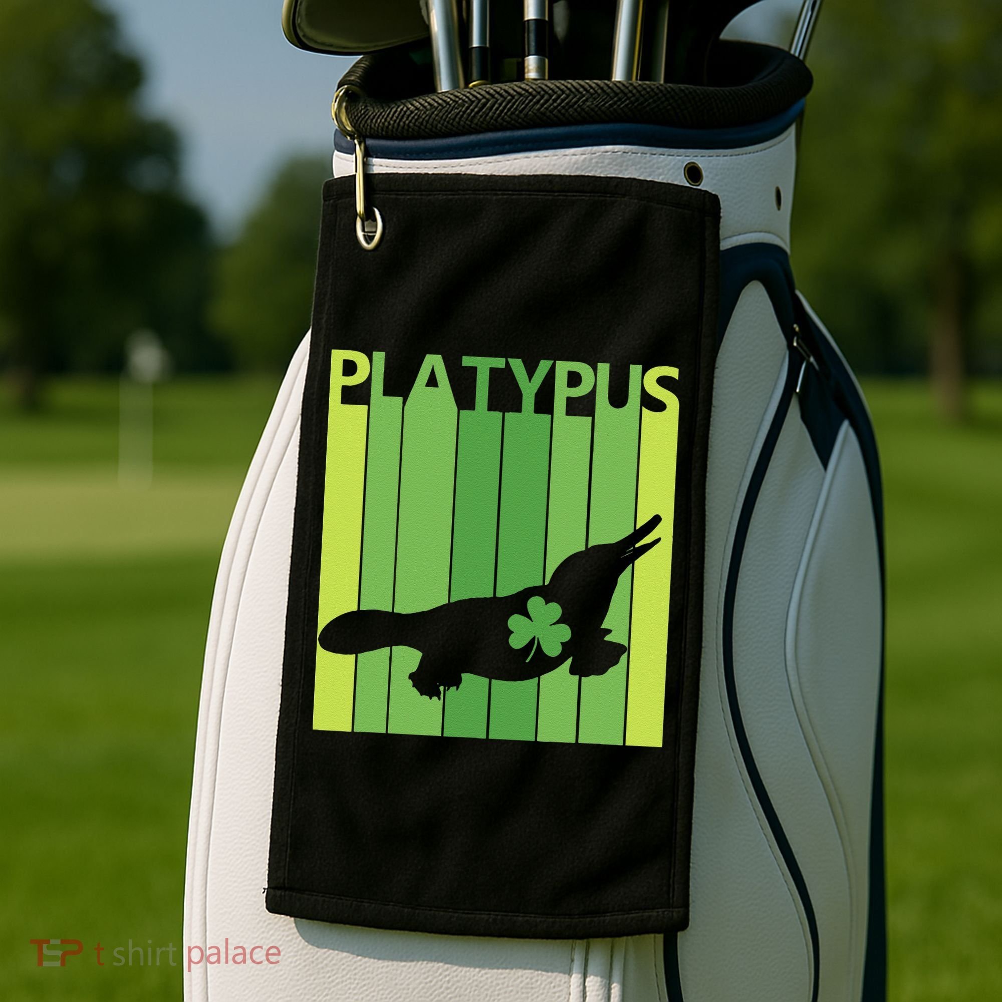 Lucky Platypus St Patrick's Day Irish Gift Golf Towel