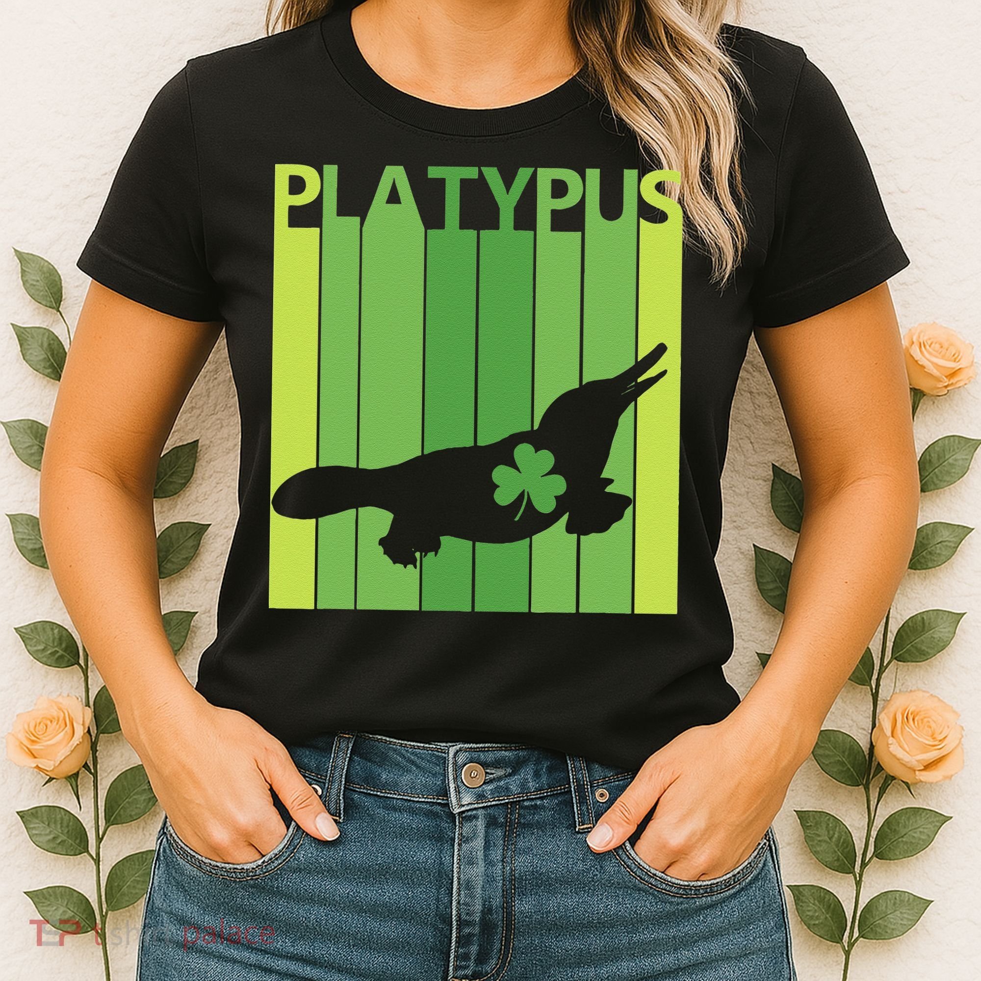 Lucky Platypus St Patrick's Day Irish Gift Women's T-Shirt