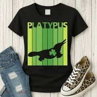 Lucky Platypus St Patrick's Day Irish Gift Women's T-Shirt thumb 3