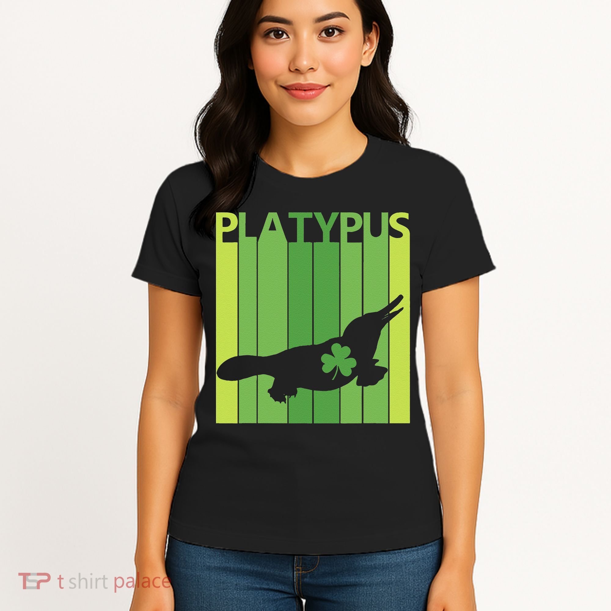 Lucky Platypus St Patrick's Day Irish Gift Women's T-Shirt