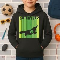 Lucky Platypus St Patrick's Day Irish Gift Kids Hoodie thumb 2