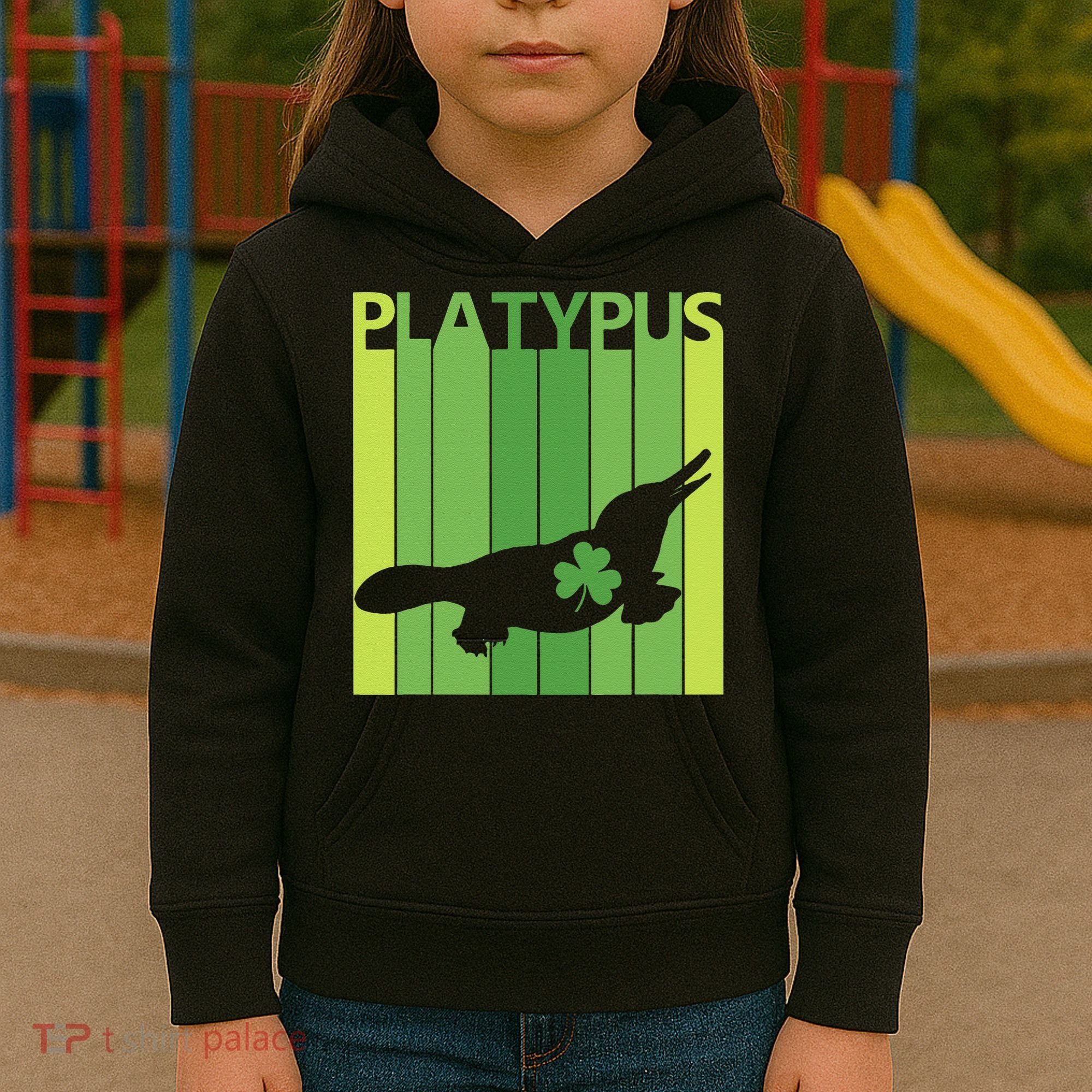 Lucky Platypus St Patrick's Day Irish Gift Kids Hoodie
