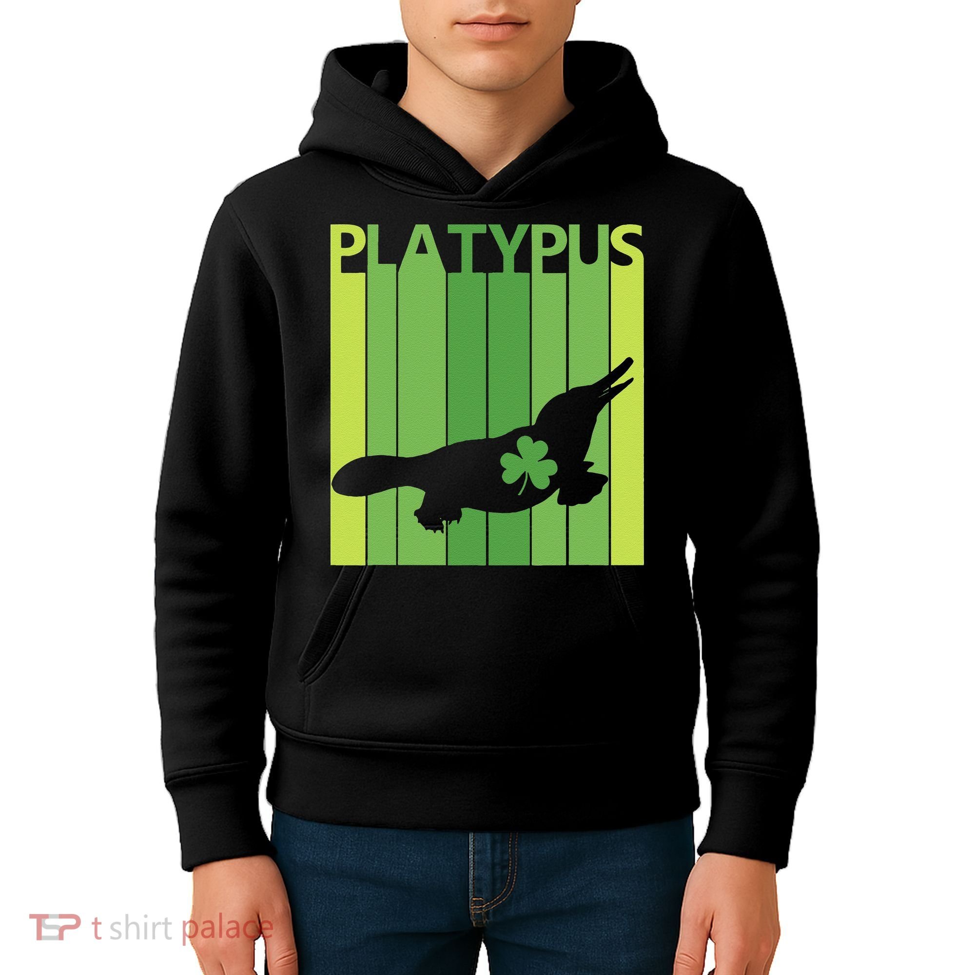 Lucky Platypus St Patrick's Day Irish Gift Kids Hoodie