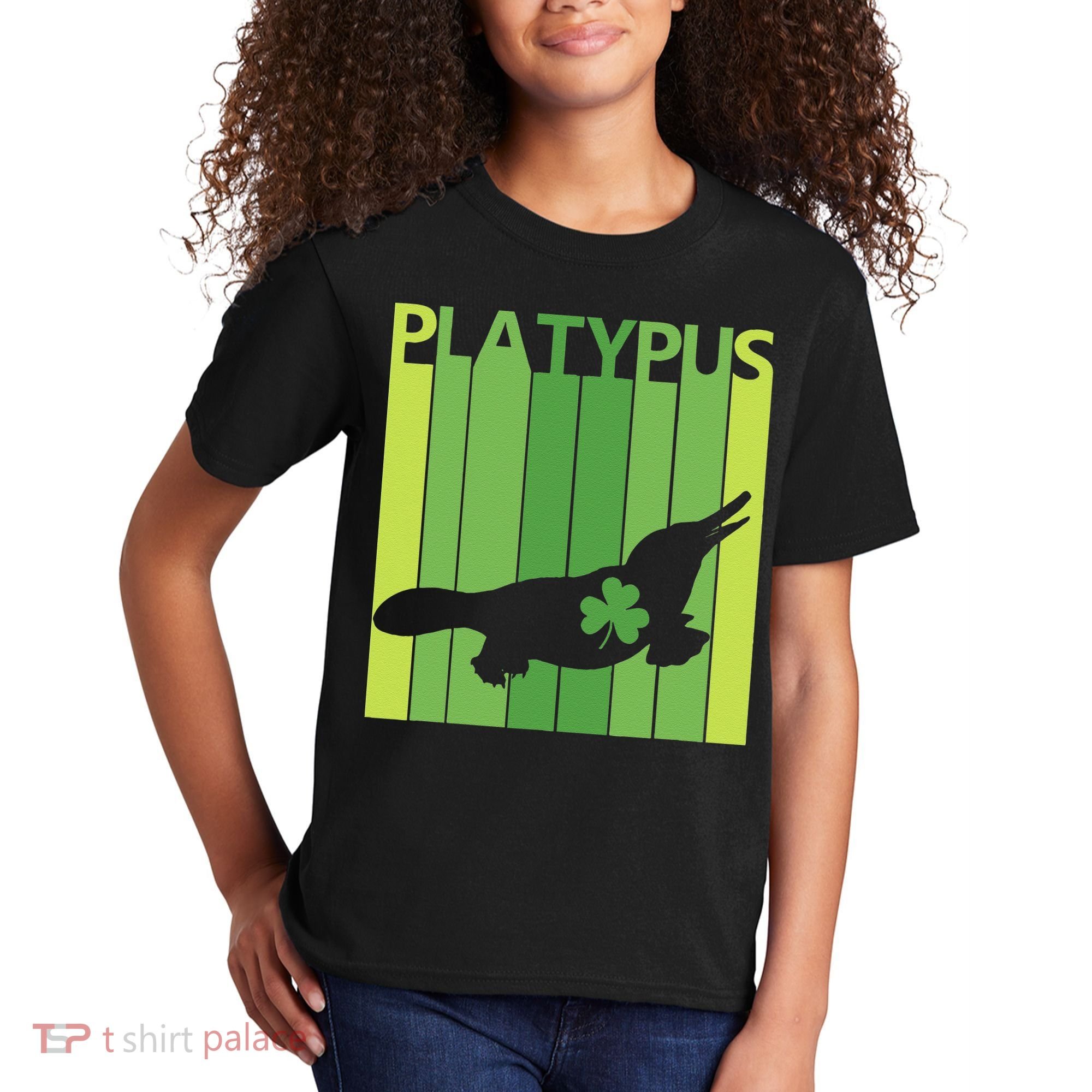 Lucky Platypus St Patrick's Day Irish Gift Kids T-Shirt