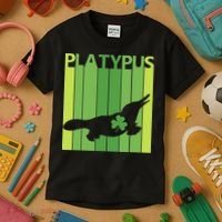 Lucky Platypus St Patrick's Day Irish Gift Kids T-Shirt thumb 3