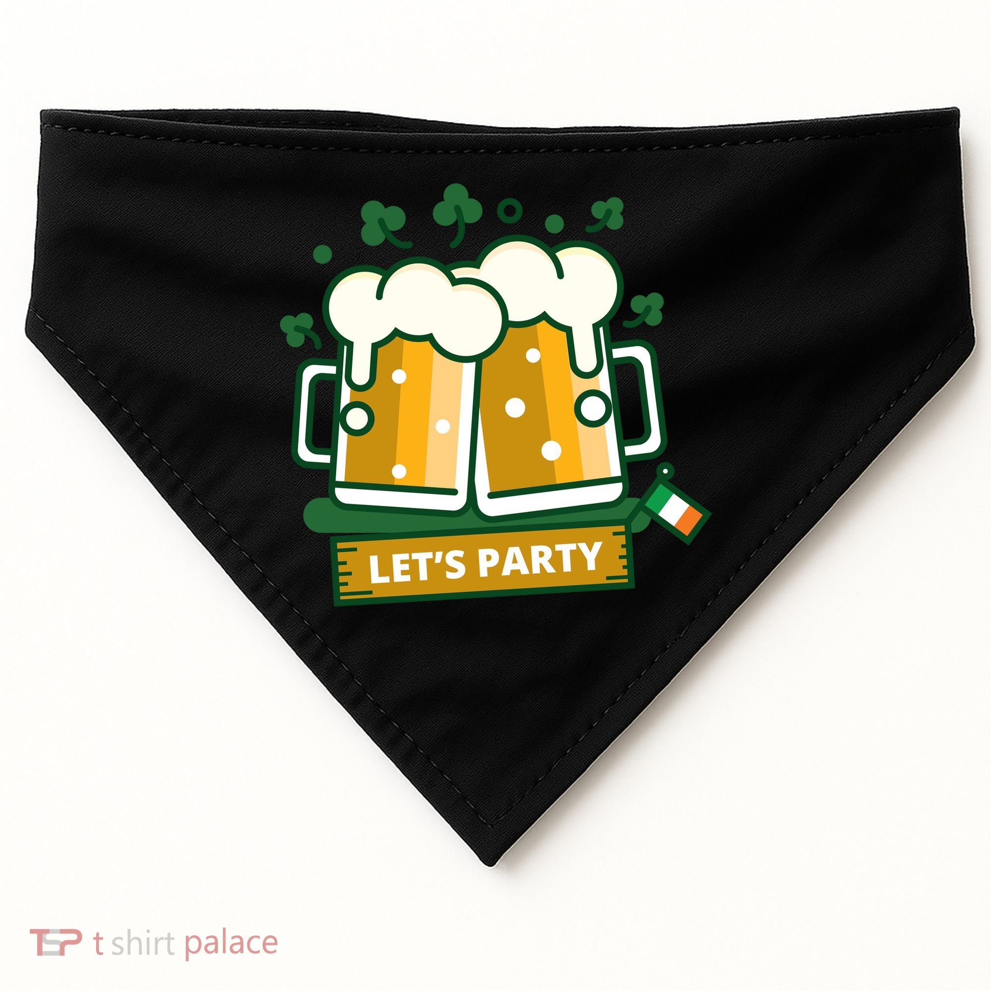 Let's Party St Patrick's Day Ireland USA-Made Doggie Bandana
