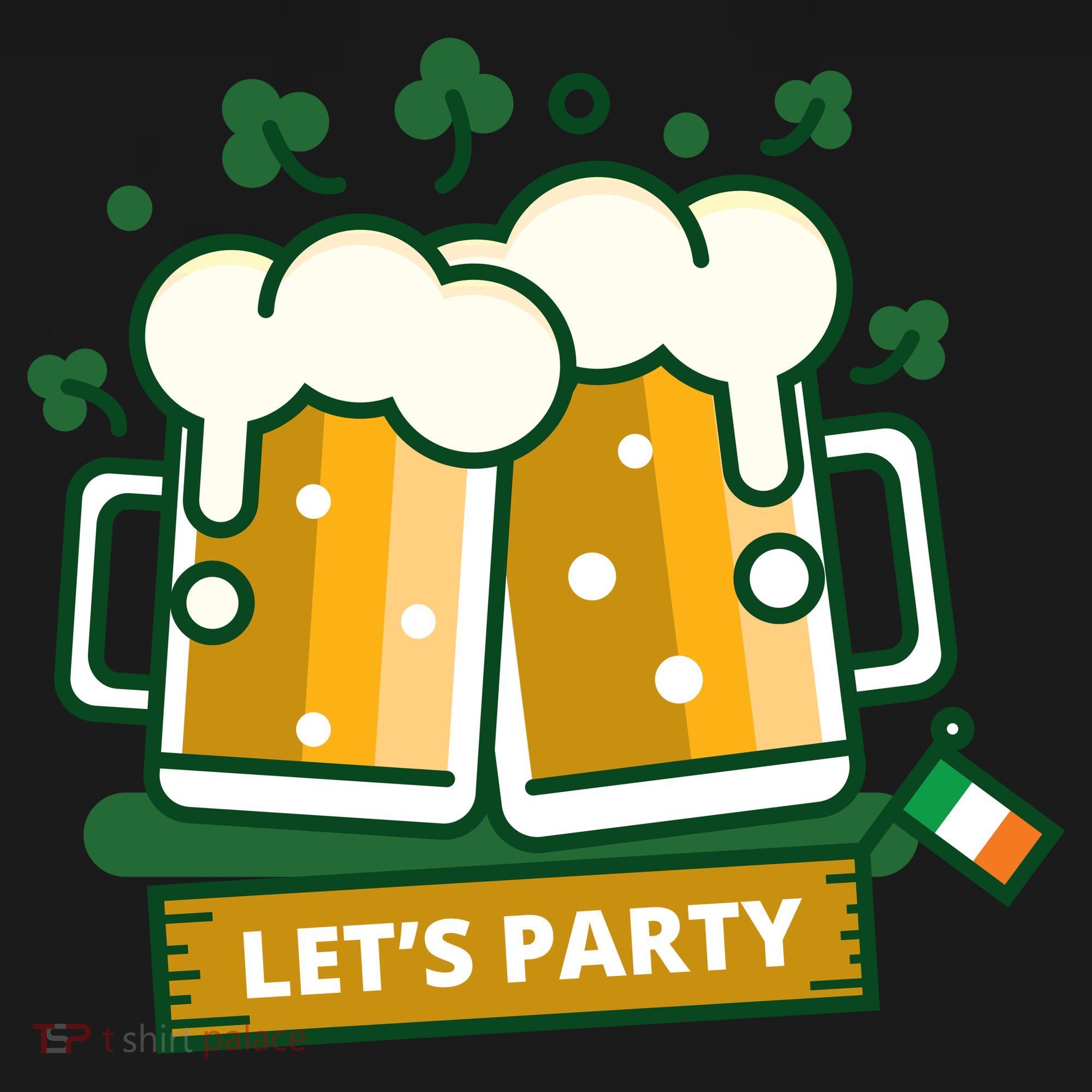 Let's Party St Patrick's Day Ireland Button