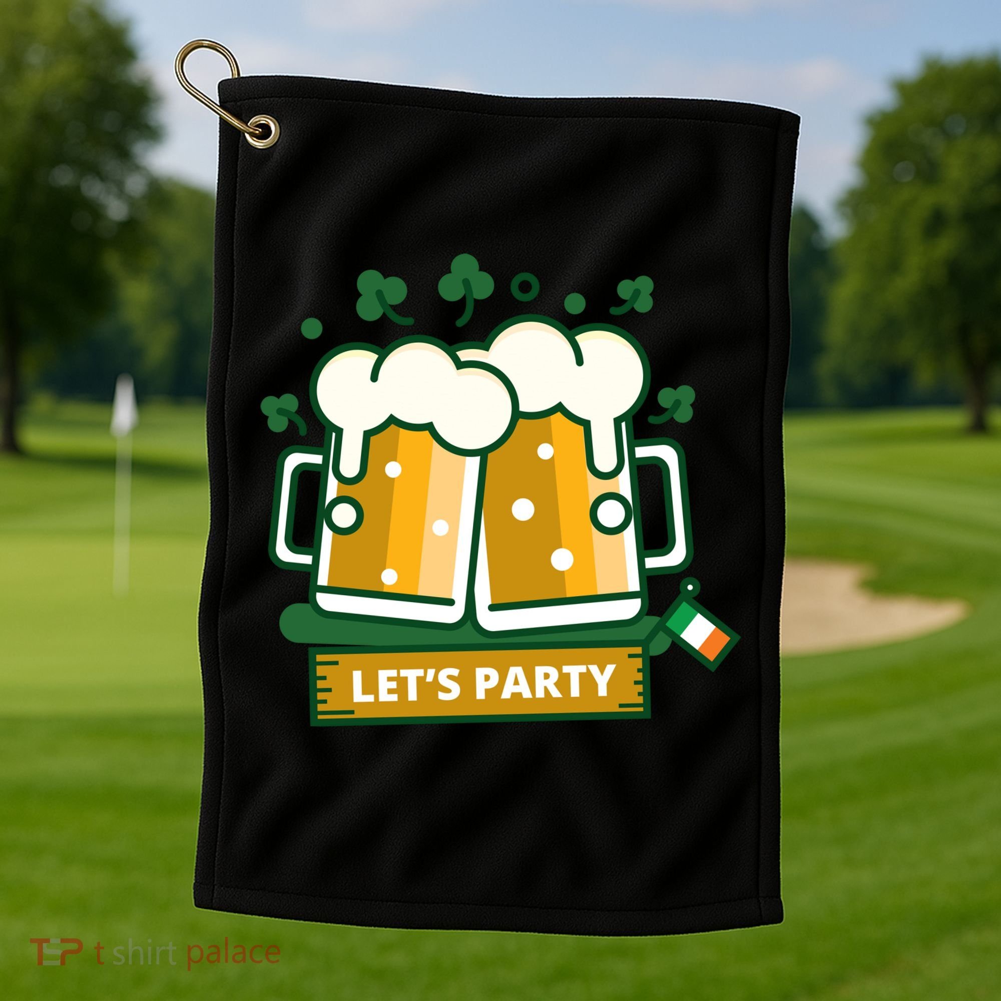Let's Party St Patrick's Day Ireland Golf Towel