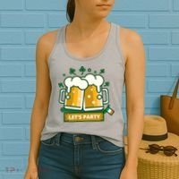 Let's Party St Patrick's Day Ireland Women's Tank Top thumb 2