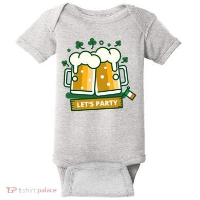 Let's Party St Patrick's Day Ireland Baby Bodysuit