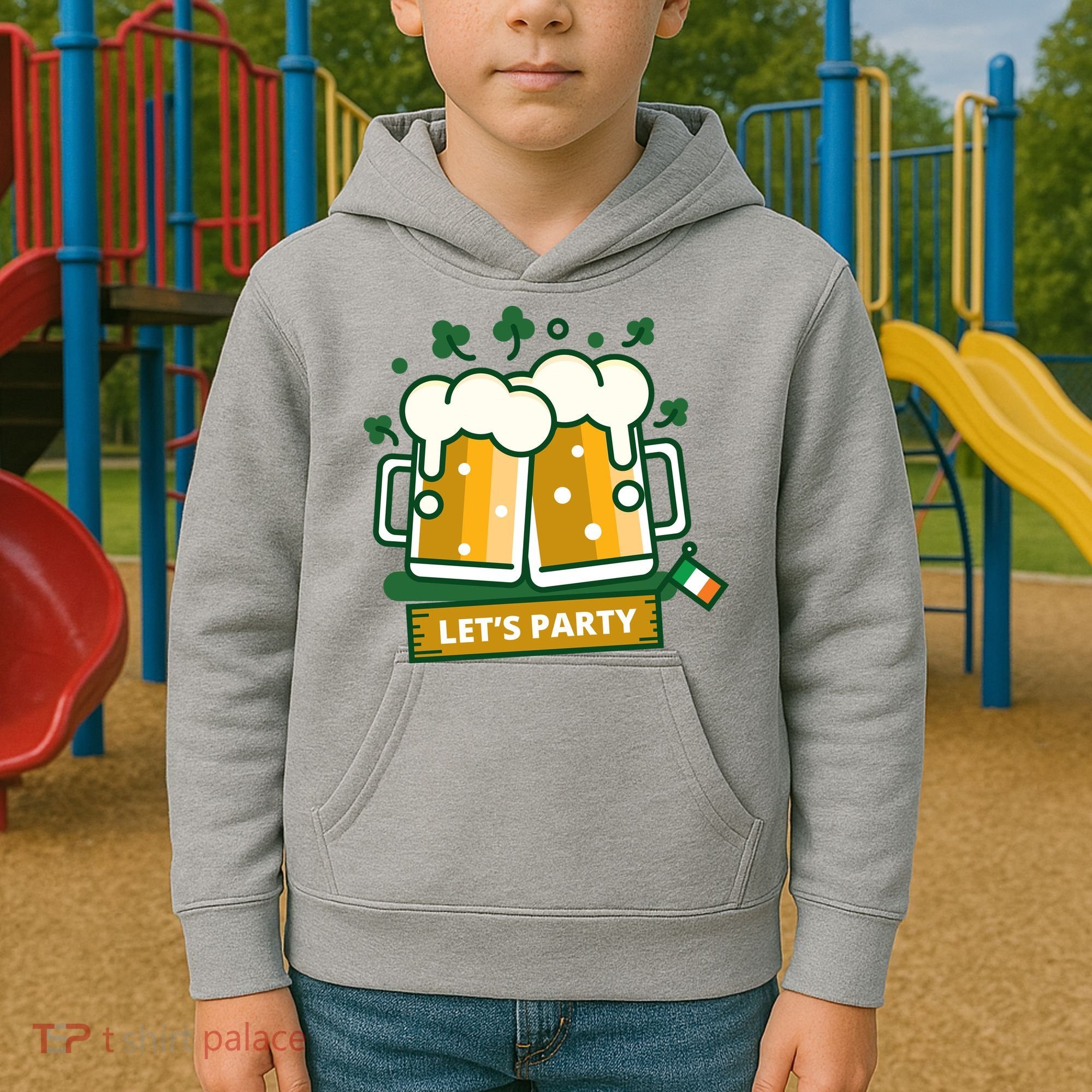 Let's Party St Patrick's Day Ireland Kids Hoodie