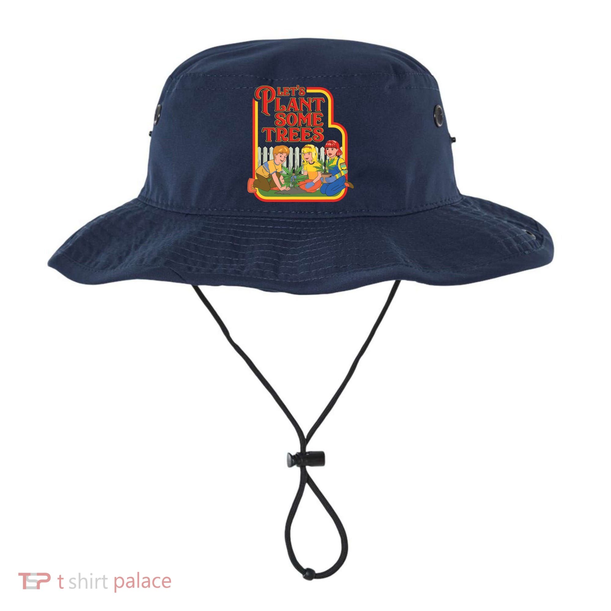 Let’s Plant Some Trees Cannabis Humor Marijuana Funny Weed Bucket Hat