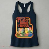 Let’s Plant Some Trees Cannabis Humor Marijuana Funny Weed Women's Tank Top thumb 3