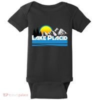 Lake Placid T Retro Style Lake Placid Ny Baby Bodysuit thumb 0