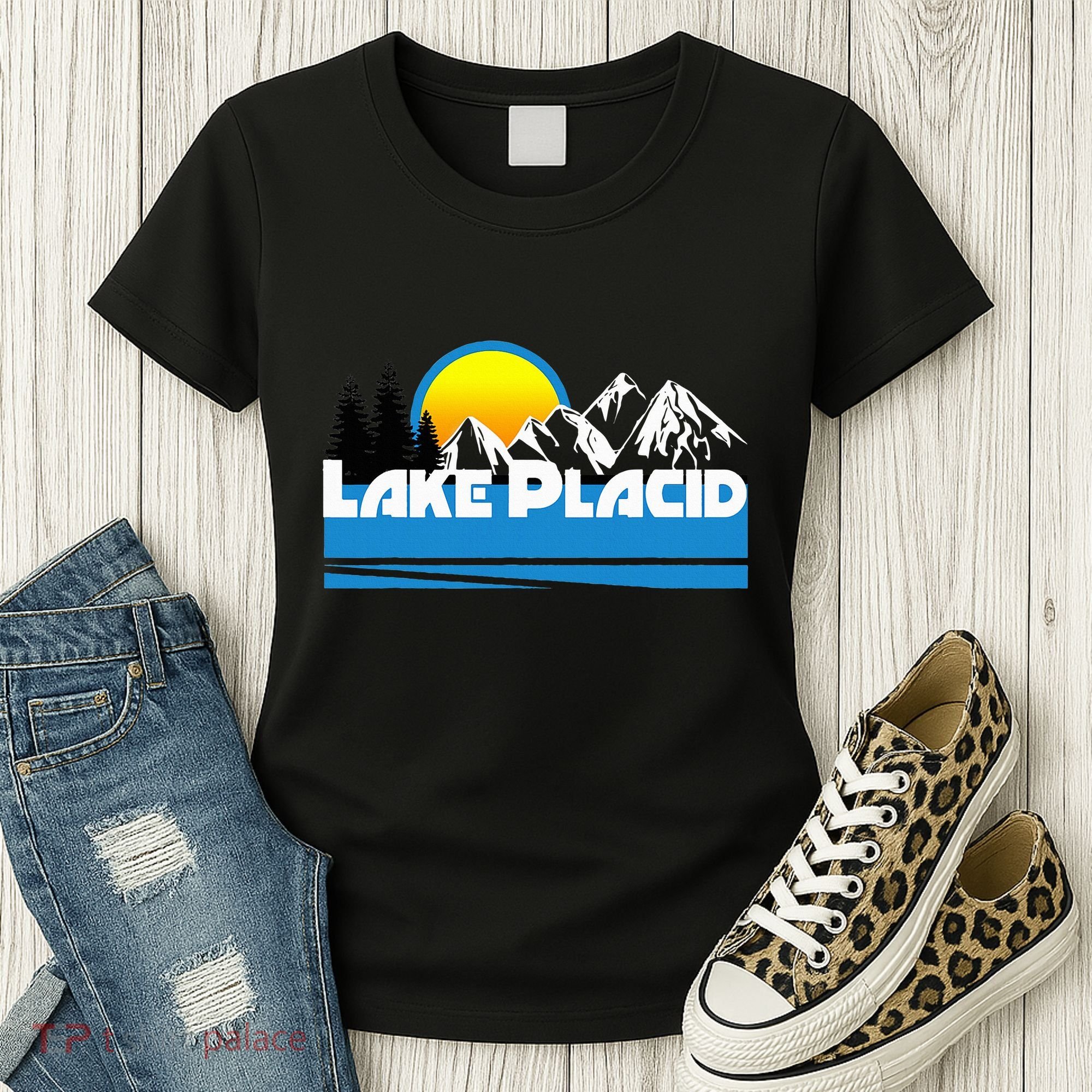 Lake Placid T Retro Style Lake Placid Ny Women's T-Shirt