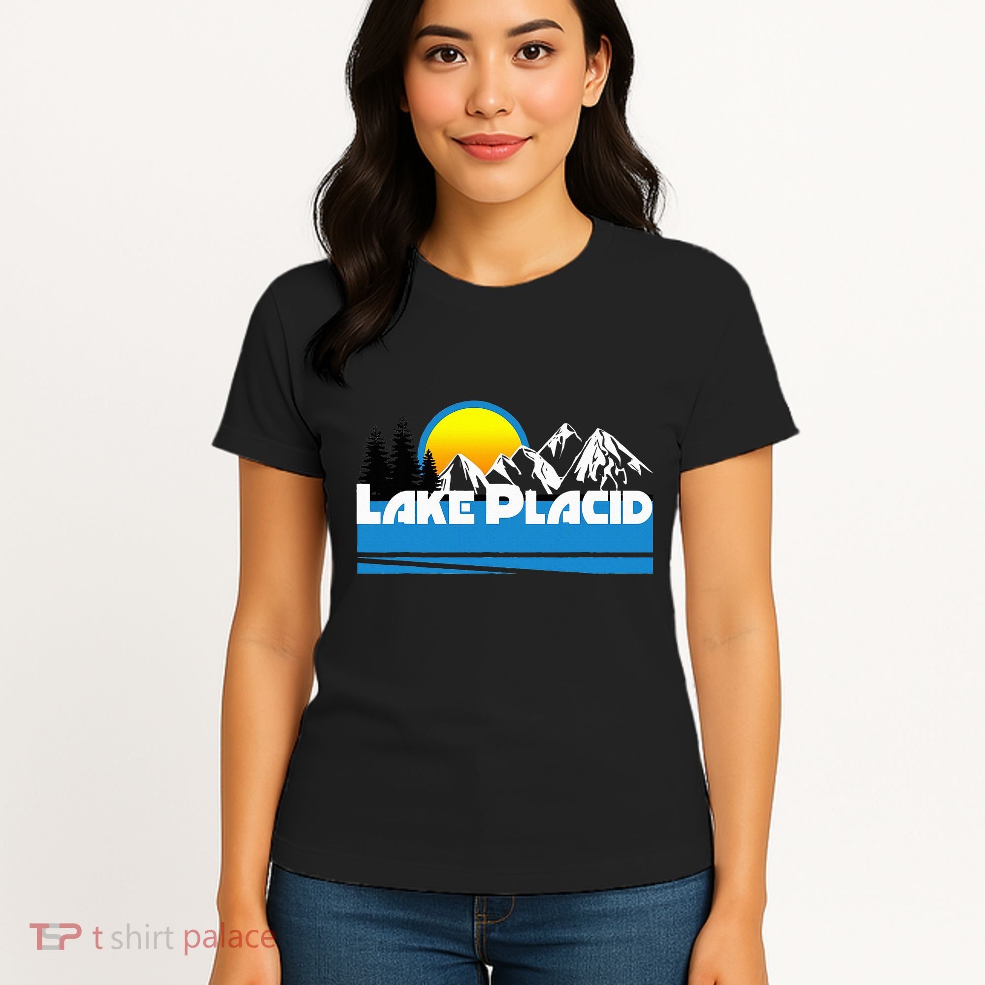 Lake Placid T Retro Style Lake Placid Ny Women's T-Shirt
