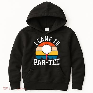 Let's Par Tee Partee Funny Golfing Retro Vintage Golfer Kids Hoodie