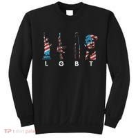 LGBT Pride Trump American Flag 4th Of July Sweatshirt thumb 0