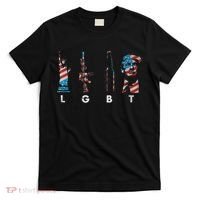 LGBT Pride Trump American Flag 4th Of July T-Shirt thumb 0