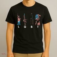 LGBT Pride Trump American Flag 4th Of July T-Shirt thumb 3