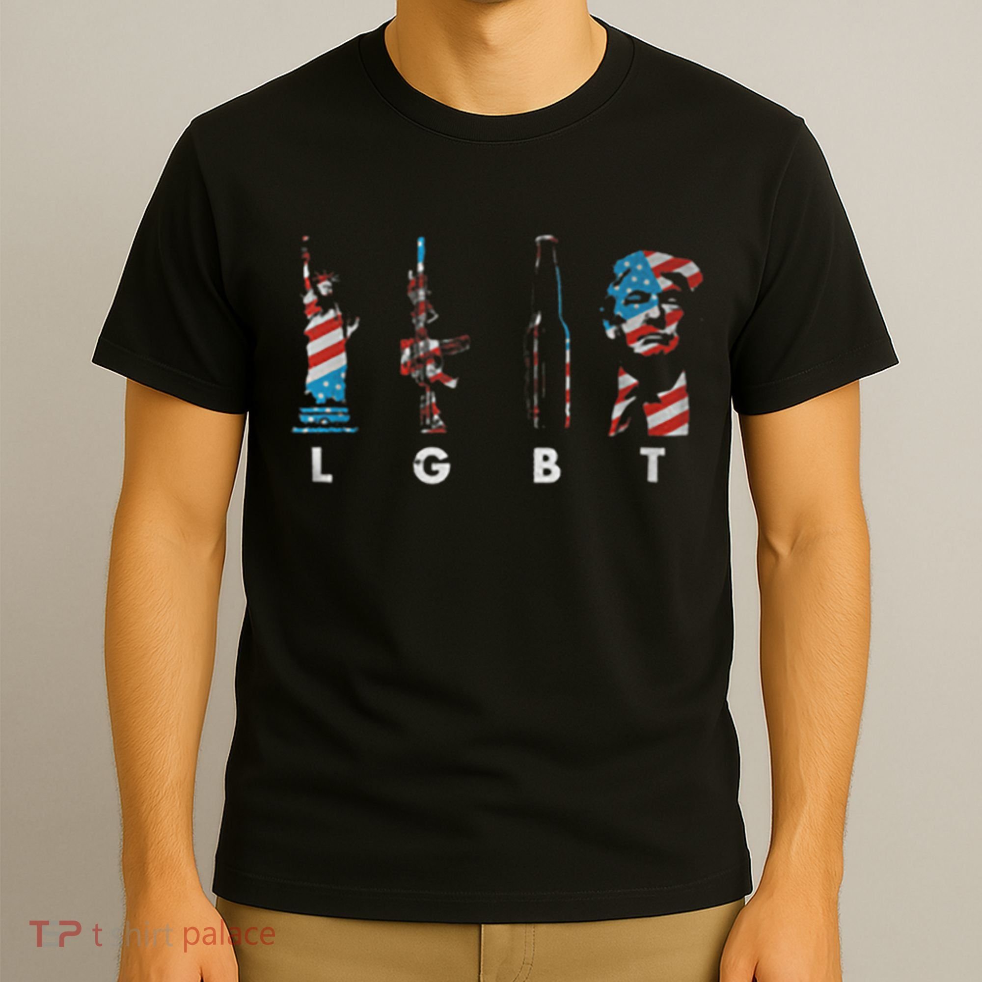 LGBT Pride Trump American Flag 4th Of July T-Shirt
