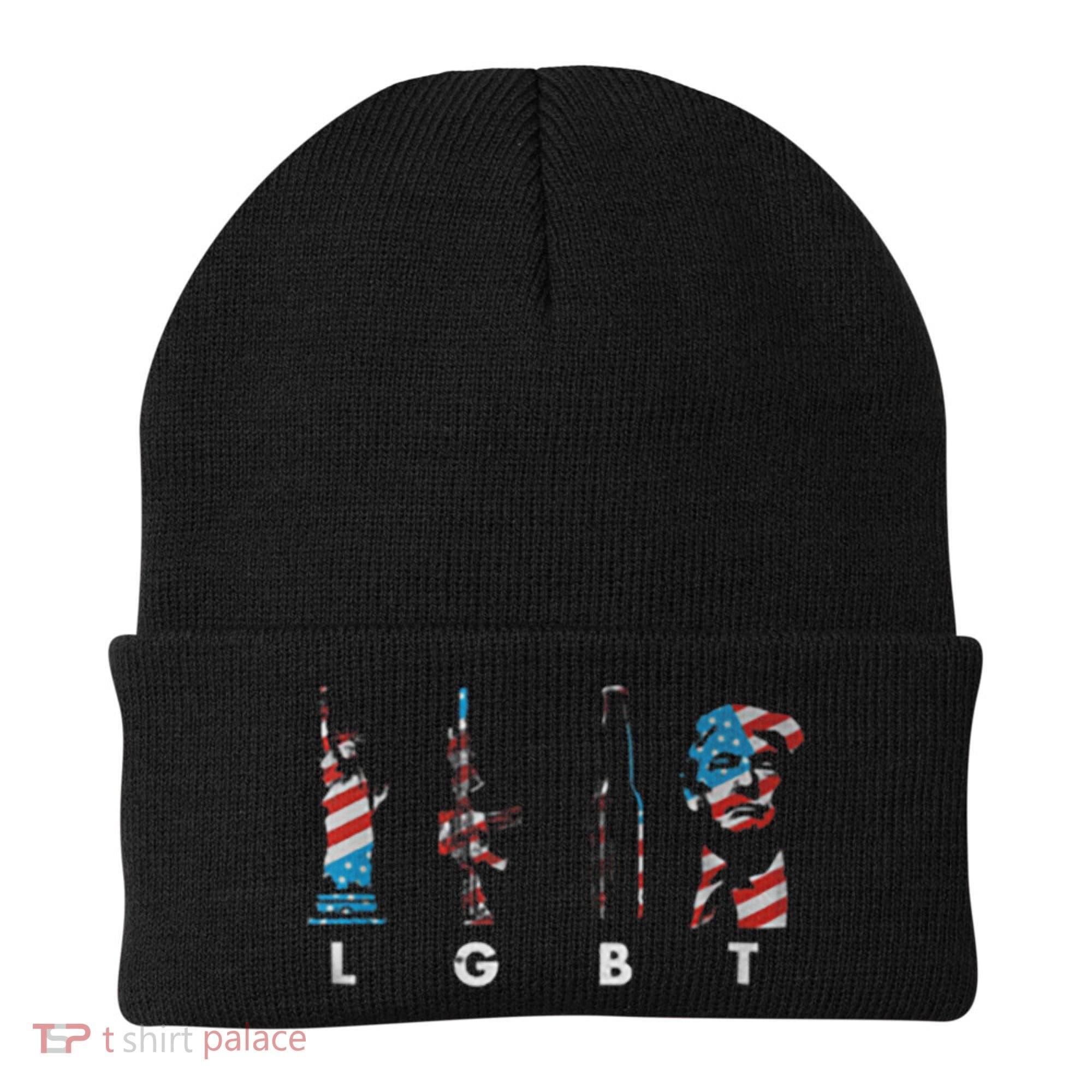 LGBT Pride Trump American Flag 4th Of July Beanie