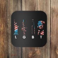 LGBT Pride Trump American Flag 4th Of July Coaster thumb 0