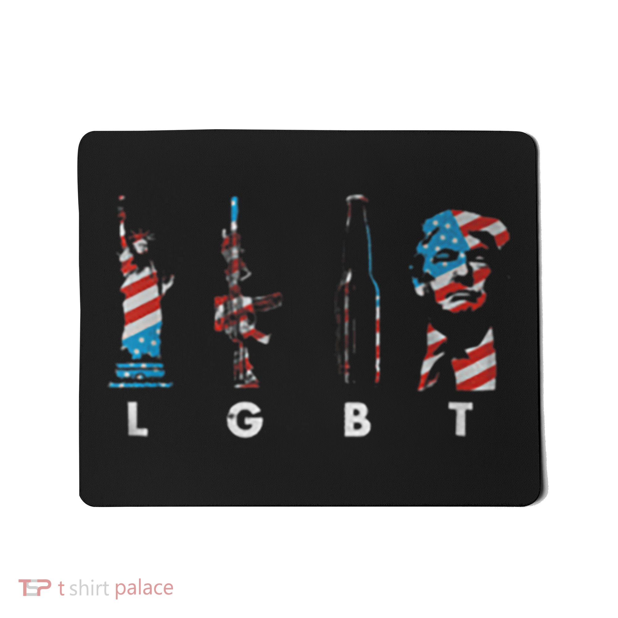 LGBT Pride Trump American Flag 4th Of July Mousepad