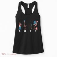 LGBT Pride Trump American Flag 4th Of July Women's Tank Top thumb 0