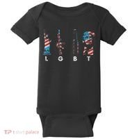 LGBT Pride Trump American Flag 4th Of July Baby Bodysuit thumb 0