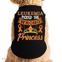 Leukemia Picked The Wrong Princess Cancer Awareness Doggie Tank thumb 0