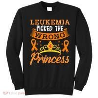 Leukemia Picked The Wrong Princess Cancer Awareness Sweatshirt thumb 0