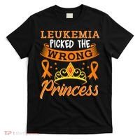 Leukemia Picked The Wrong Princess Cancer Awareness T-Shirt thumb 0