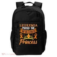 Leukemia Picked The Wrong Princess Cancer Awareness Backpack thumb 0