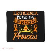 Leukemia Picked The Wrong Princess Cancer Awareness Mousepad thumb 0
