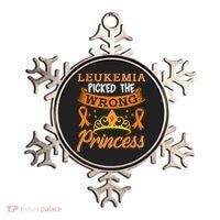Leukemia Picked The Wrong Princess Cancer Awareness Ornament thumb 0