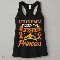 Leukemia Picked The Wrong Princess Cancer Awareness Women's Tank Top thumb 3